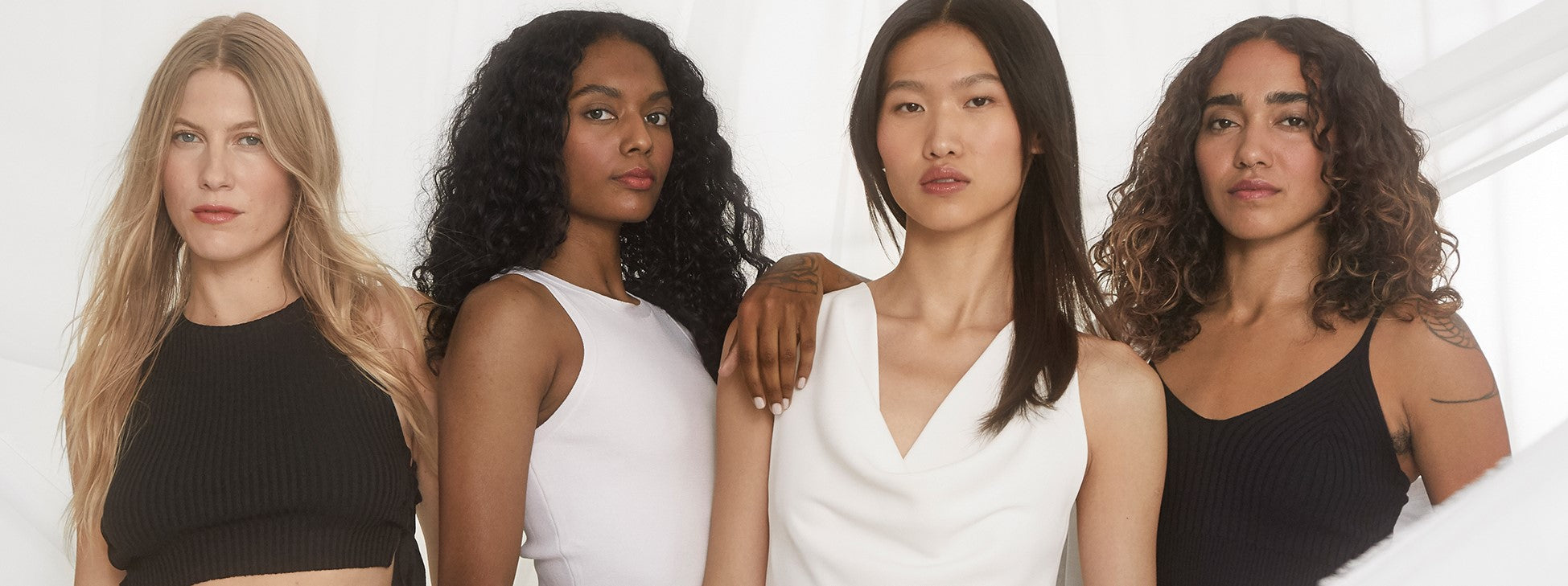 women with different hair types