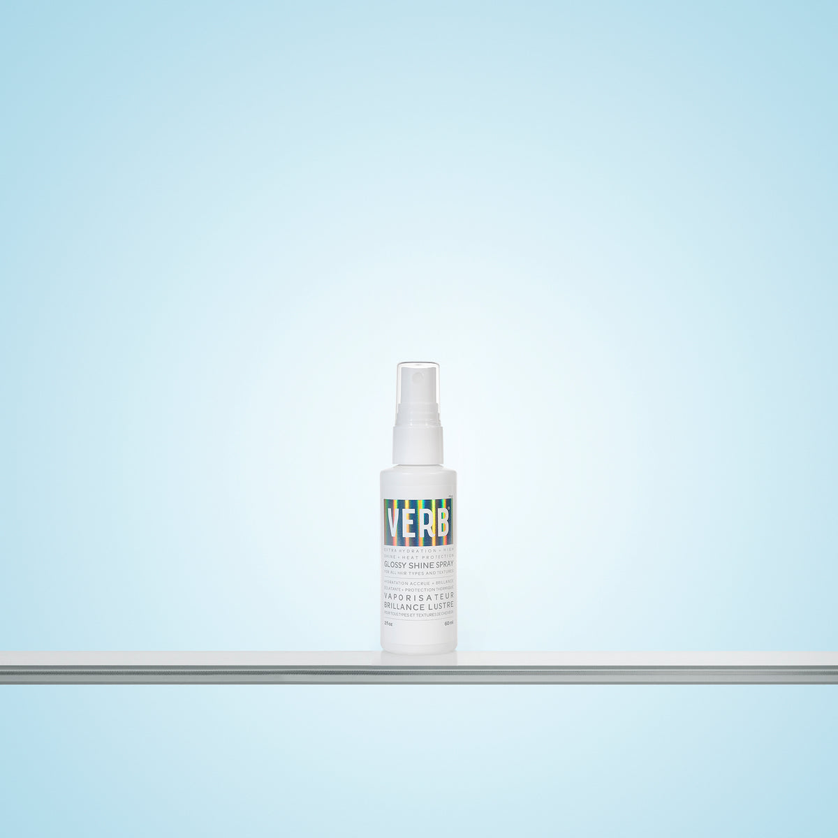 glossy shine spray with heat protection