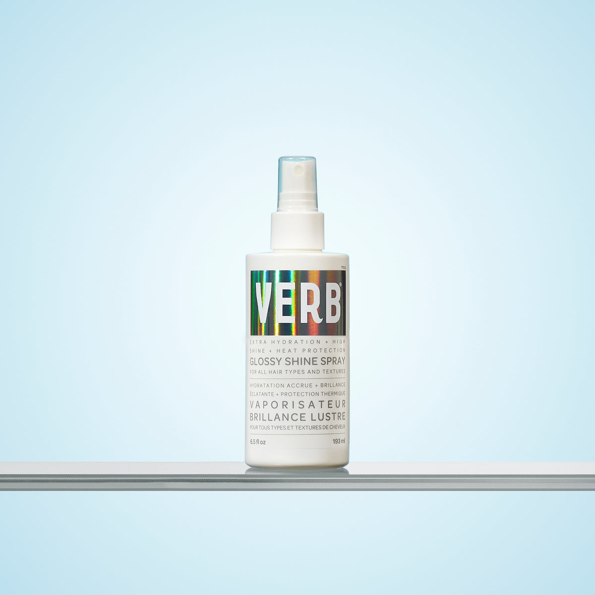 glossy shine spray with heat protection