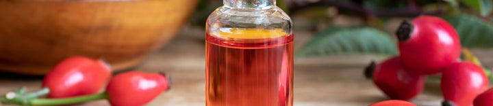 bottle of rosehip oil