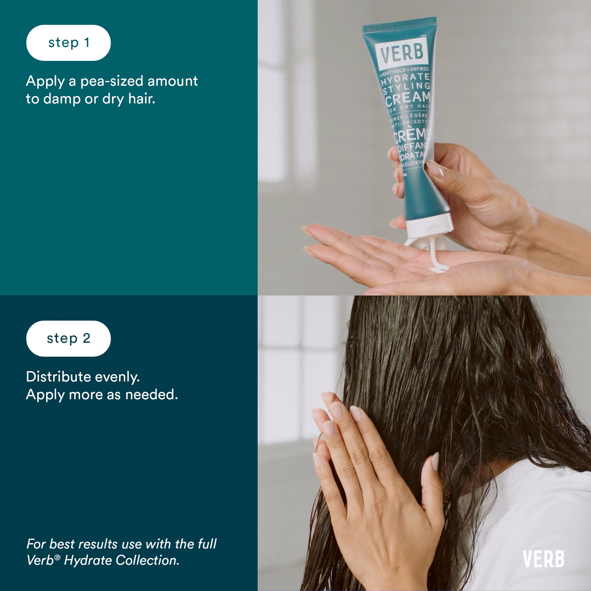 hydrate styling cream | light hold | verb® products